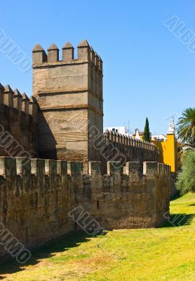 Ancient moslem city wall in Sevilla