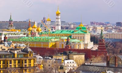 View to the Moscow Kremlin and city center