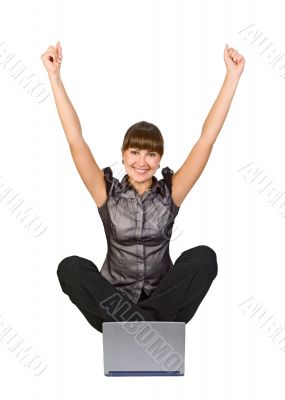 beautiful girl with laptop beautiful girl with laptop