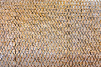 old rusty metal grating background