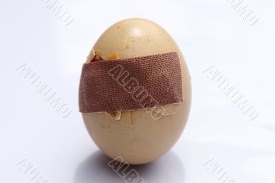 	Cracked nest egg.