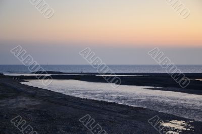 River and sunset