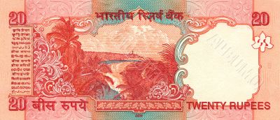 20 rupees bill of India