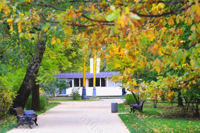 autumn in a holiday park