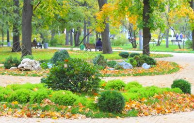 autumn in a holiday park