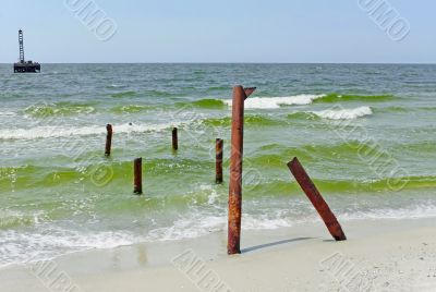 Remains of the old pier