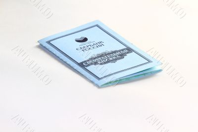  savings book on a white background