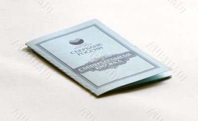  savings book on a white background