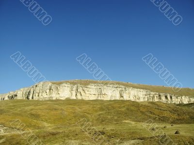 Caucasus mountains landscape and autumn nature