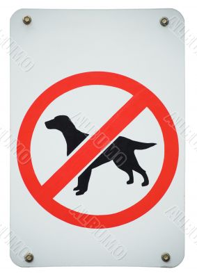 forbidden dogs sign