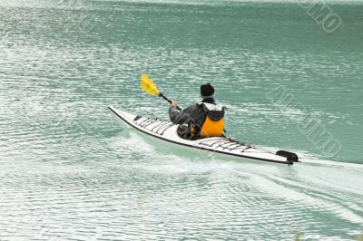 Canoeing on the magnificent Lake Louis 