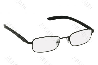 Glasses in black rim.