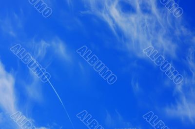 Background of blue sky.