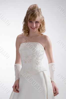 Beautiful bride in white dress 1