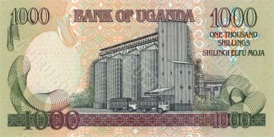 1000 Shilling bill of Uganda 1000 Shilling bill of Uganda