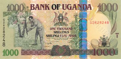 1000 Shilling bill of Uganda 1000 Shilling bill of Uganda