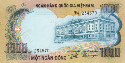 1000 Dong bill of Vietnam