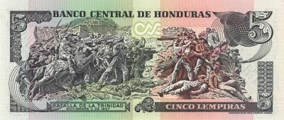 5 lempira bill of Honduras