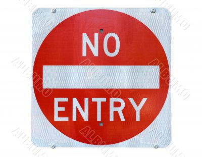 old no entry traffic sign