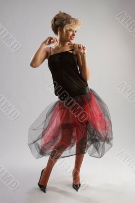Beautiful girl in diaphanous skirt Beautiful girl in diaphanous skirt