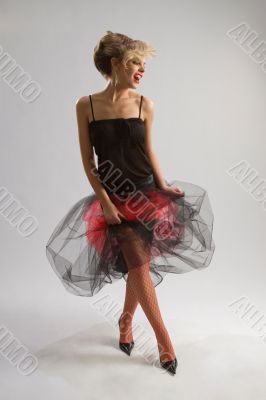 Beautiful girl in diaphanous skirt Beautiful girl in diaphanous skirt