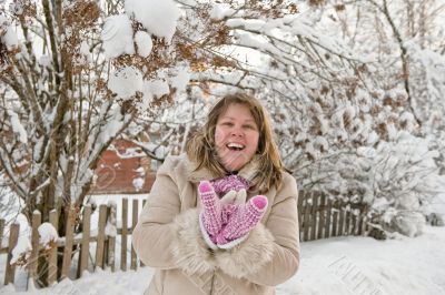 Woman on winter