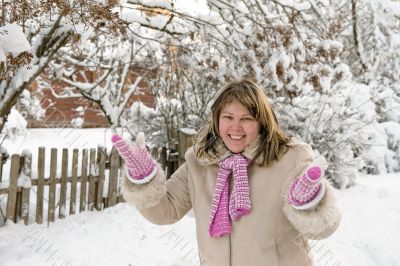 Woman on winter