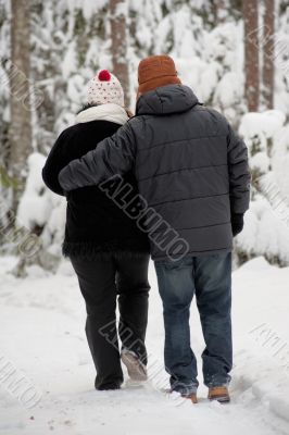 Couple in forest