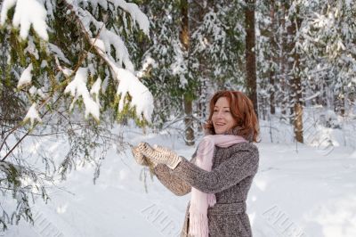 Woman in forest