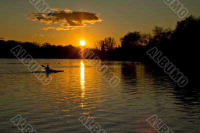 Sunset over lake Wascana