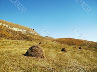 End of summer. Caucasus landscape