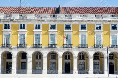 Yellow facade