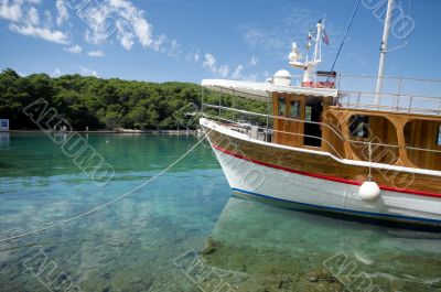 Ship in clear waters Ship in clear waters