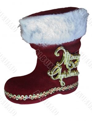 Hidden present for Christmas in red boot