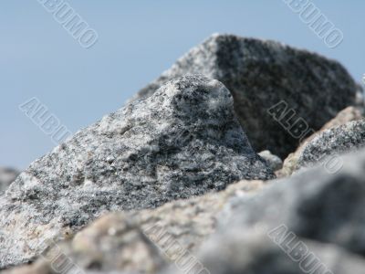 The crushed stones