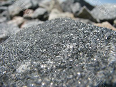 The crushed stones