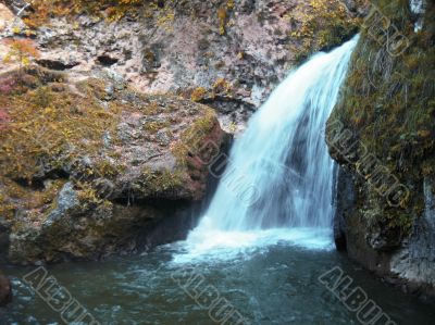 Honey waterfalls and autumn. The North Caucas.