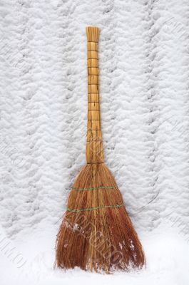 Handmade straw broom