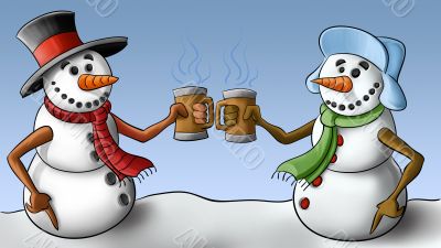 two snowmen