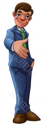 young and friendly businessman