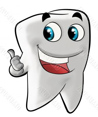 Smiling molar tooth