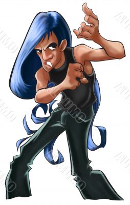 Cartoon rock music actor