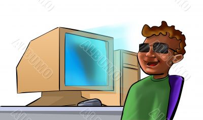the Blind boy and the computer the Blind boy and the computer