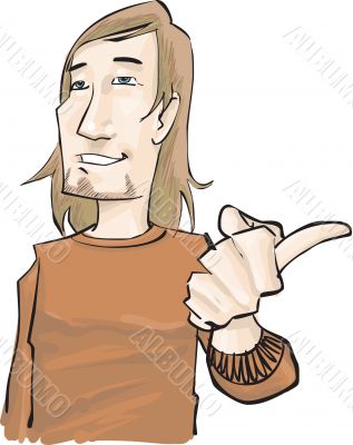 Call center operator orange clothes Call center operator orange clothes
