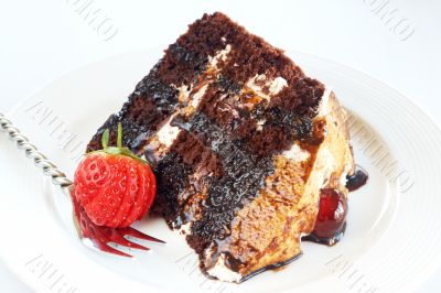 Slice of Black Forest cake