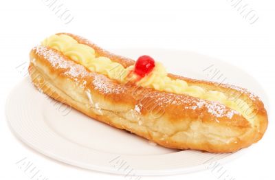 Custard filled donut