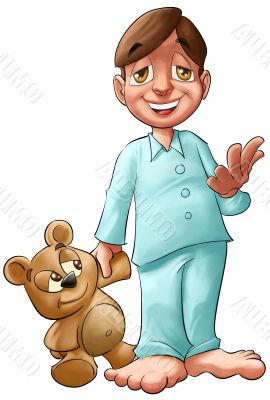 boy with teddy bear