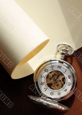Pocket Watch On The Scroll Pocket Watch On The Scroll