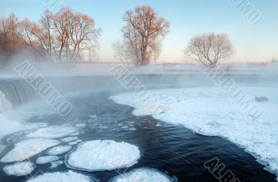 Frosty winter morning