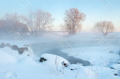Frosty winter morning